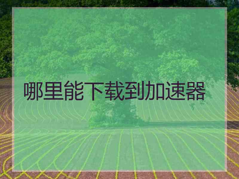 哪里能下载到加速器