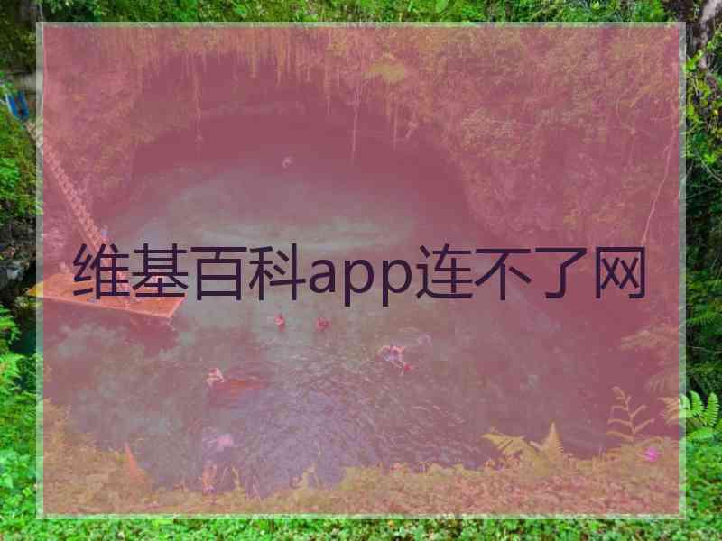 维基百科app连不了网