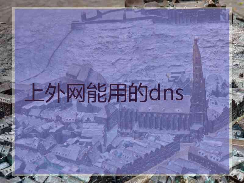 上外网能用的dns