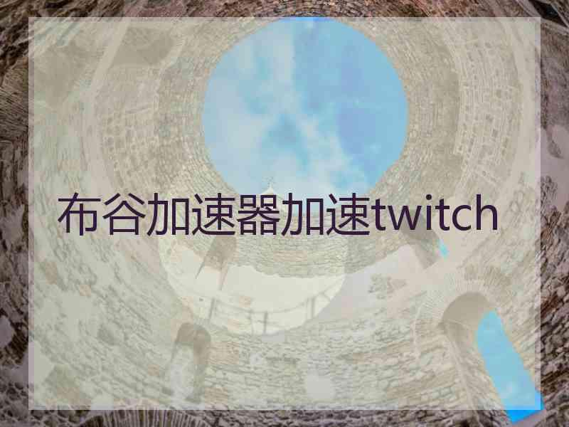 布谷加速器加速twitch