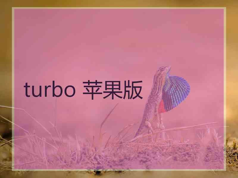 turbo 苹果版