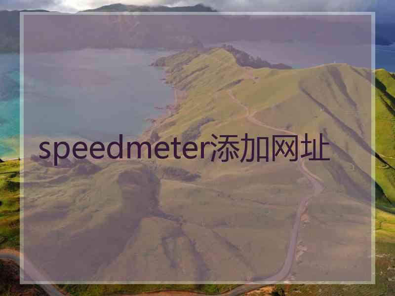 speedmeter添加网址