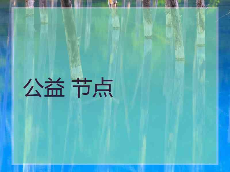 公益 节点