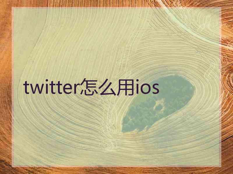 twitter怎么用ios