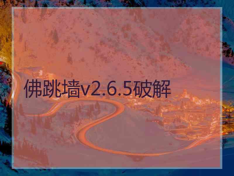 佛跳墙v2.6.5破解