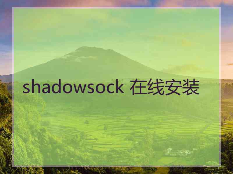 shadowsock 在线安装