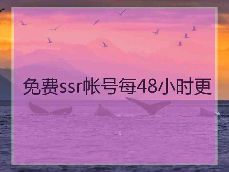 免费ssr帐号每48小时更