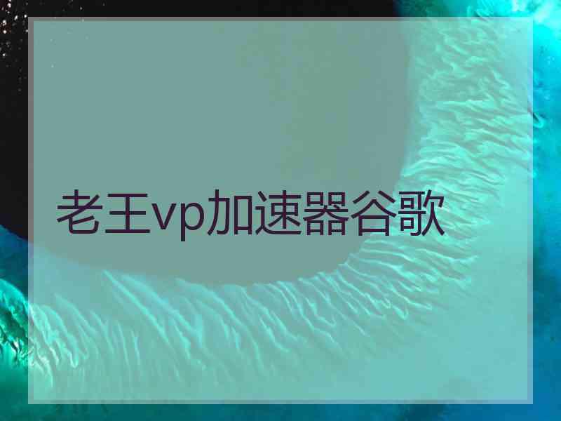 老王vp加速器谷歌