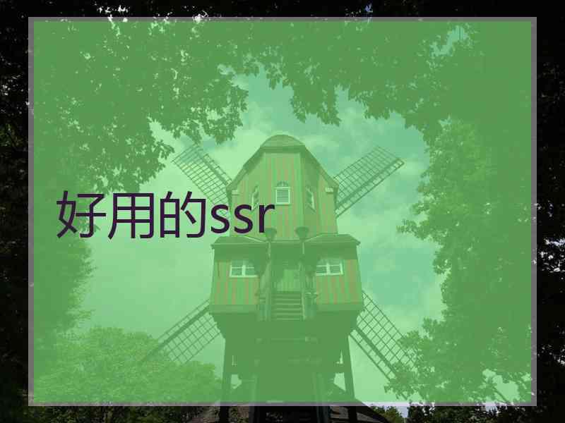 好用的ssr