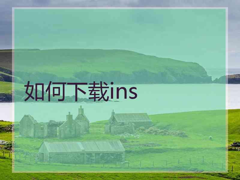 如何下载ins