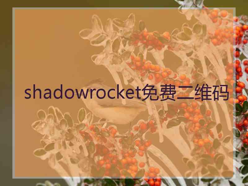 shadowrocket免费二维码