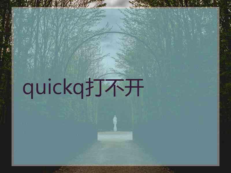 quickq打不开