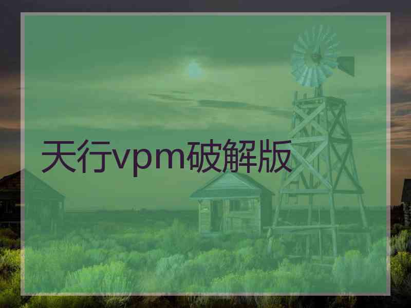 天行vpm破解版