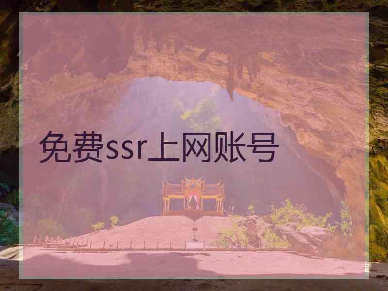 免费ssr上网账号