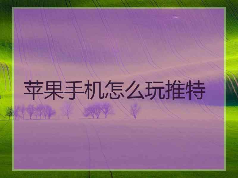 苹果手机怎么玩推特