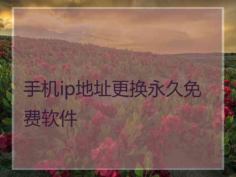 手机ip地址更换永久免费软件