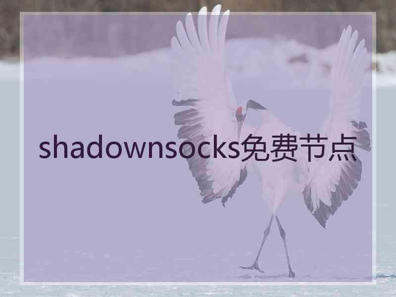 shadownsocks免费节点