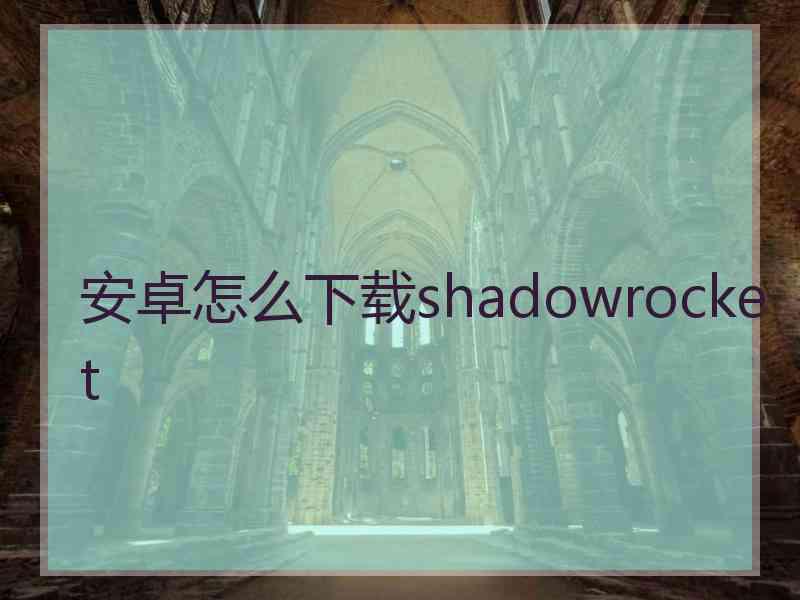 安卓怎么下载shadowrocket