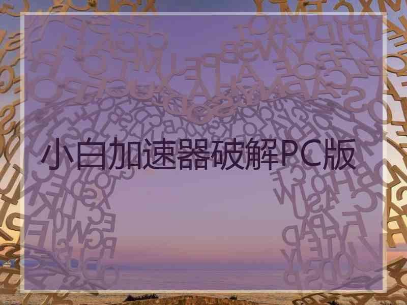 小白加速器破解PC版