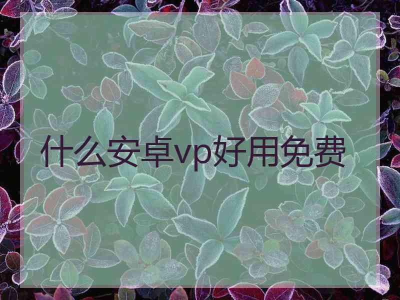 什么安卓vp好用免费