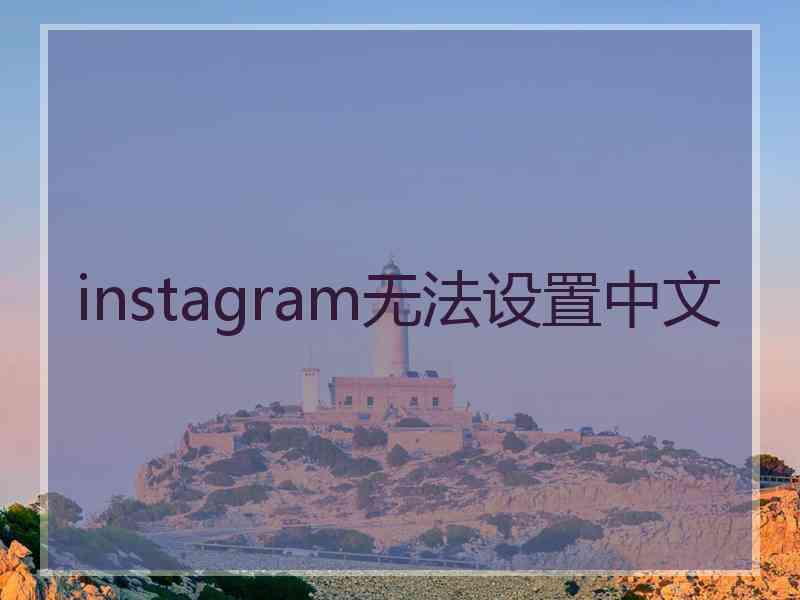 instagram无法设置中文