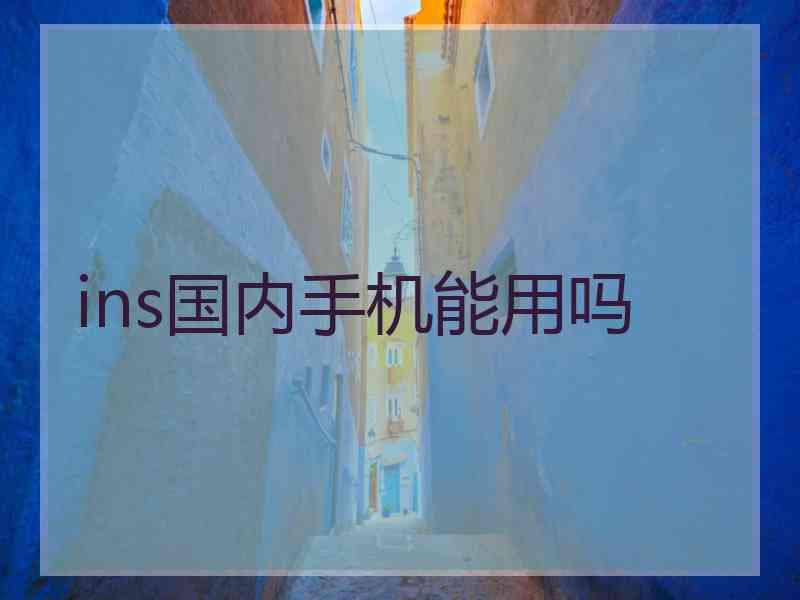 ins国内手机能用吗