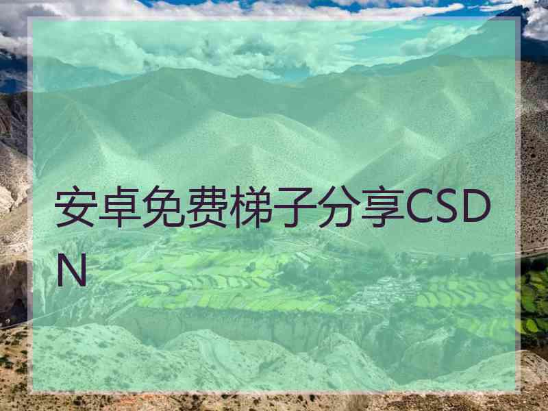 安卓免费梯子分享CSDN