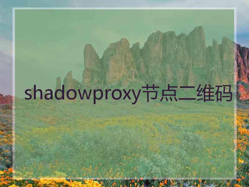 shadowproxy节点二维码