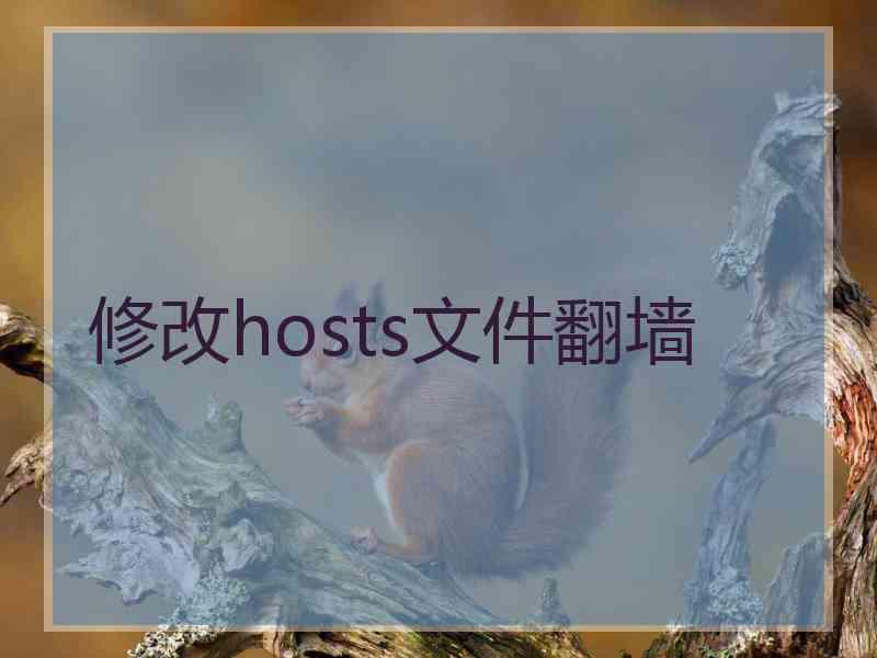 修改hosts文件翻墙