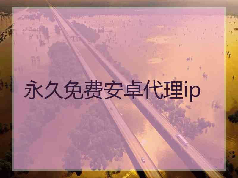 永久免费安卓代理ip