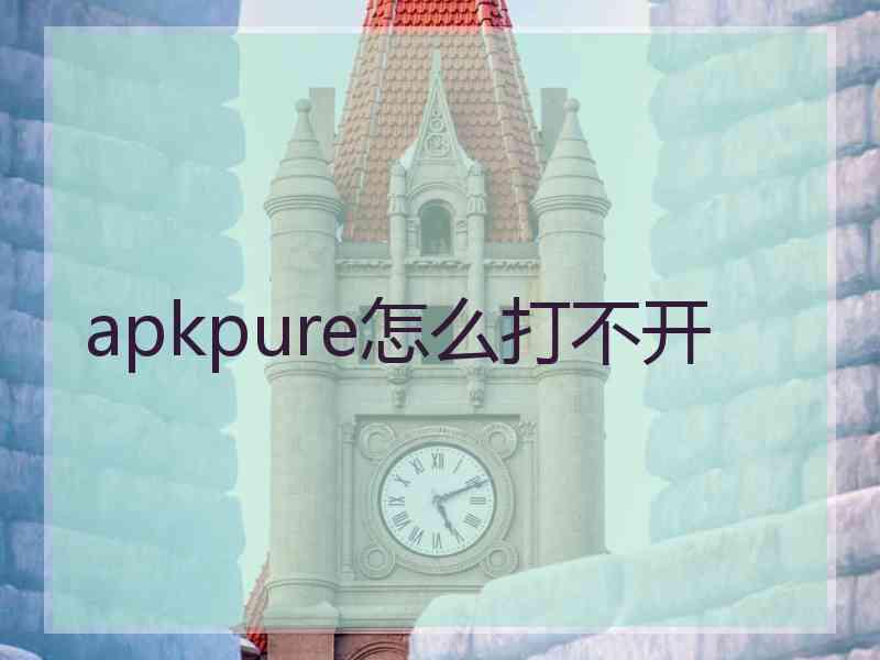 apkpure怎么打不开