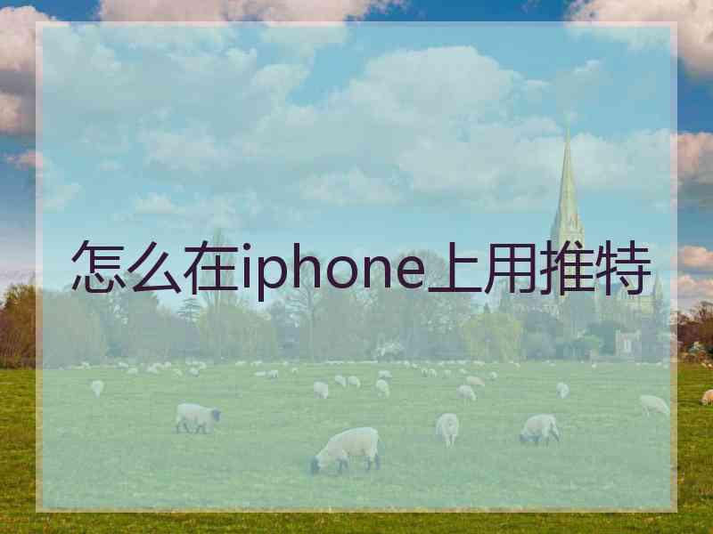 怎么在iphone上用推特